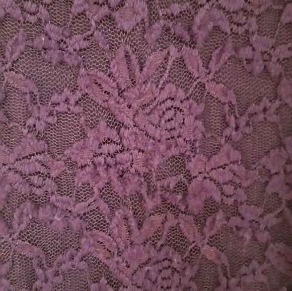 Ricki's Lace Purple T-Shirt Blouse Style M - Picture 5 of 8
